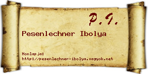 Pesenlechner Ibolya névjegykártya